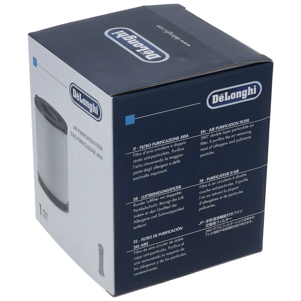 DeLonghi luftrensningsfilter DLSA005 set bagfra