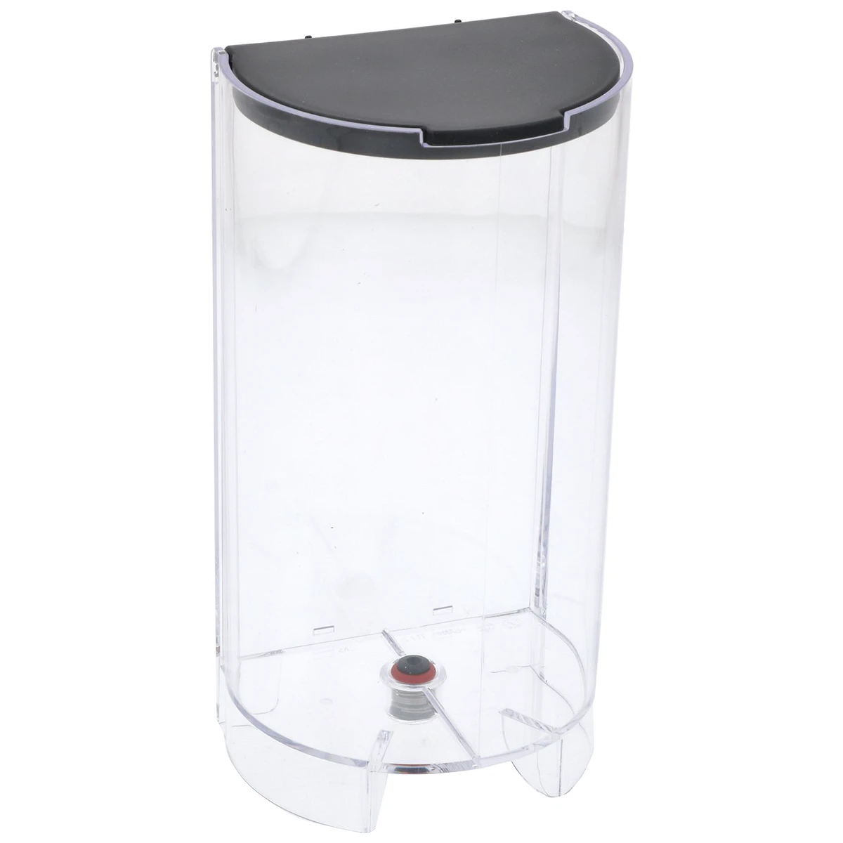 Transparent DeLonghi vandtank til EN127 med sort låg set forfra