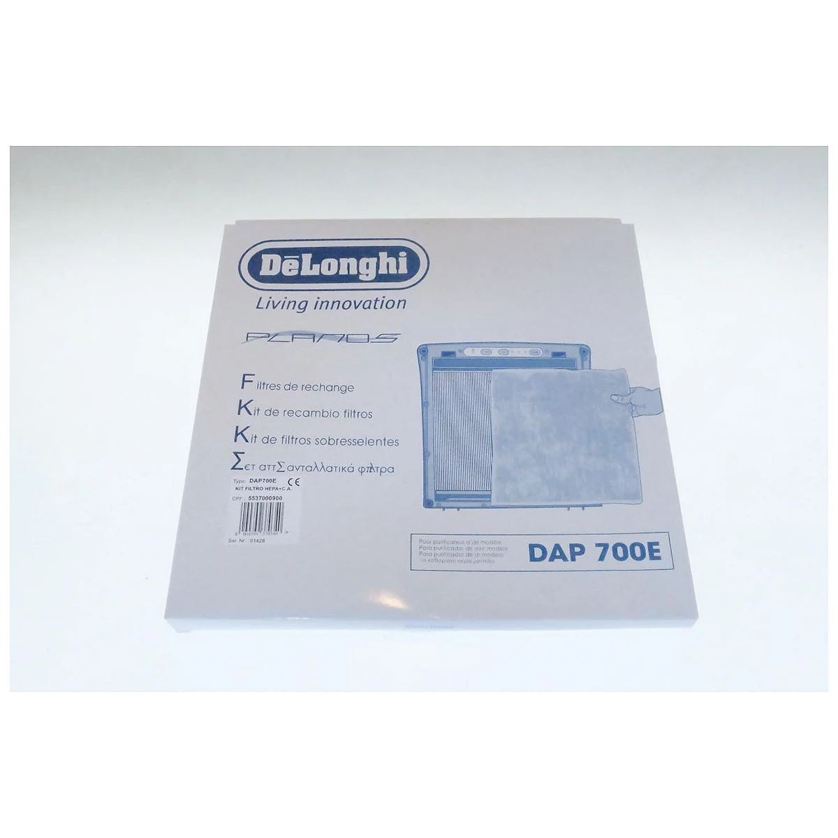 Filter til DeLonghi set forfra