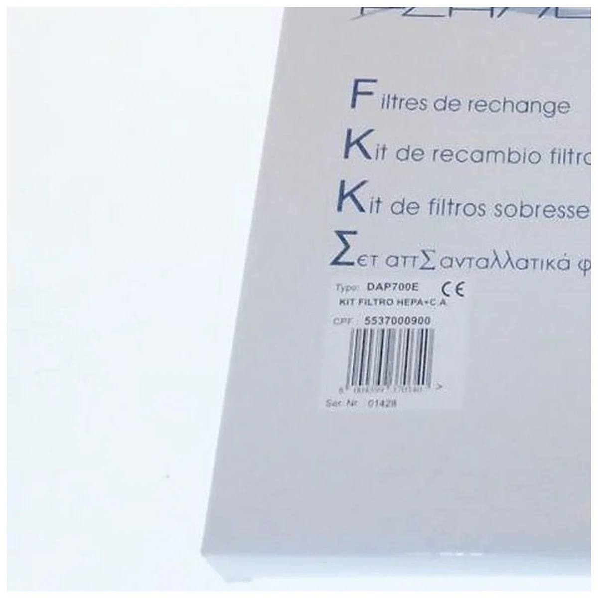 Nærbillede af filter til DeLonghi