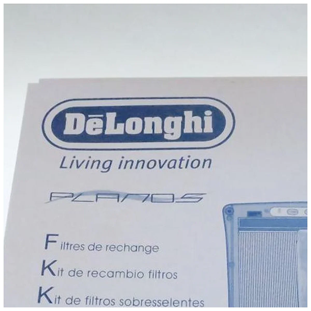 Nærbillede af filter til DeLonghi