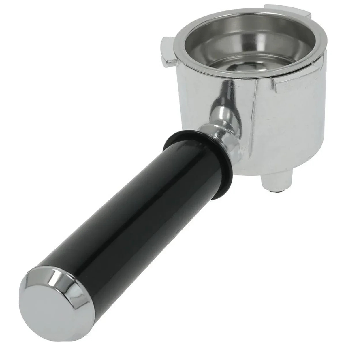Komplet Filterholder 2 Kopper til DeLonghi Dedica – med Fjeder og Filter set fra modsatte side