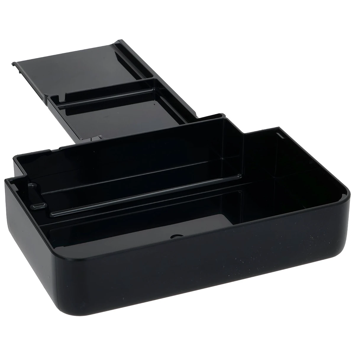 Blank sort DeLonghi drypbakke i plast set forfra