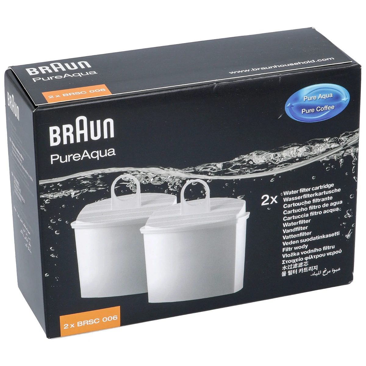 Vandfilter til DeLonghi set forfra