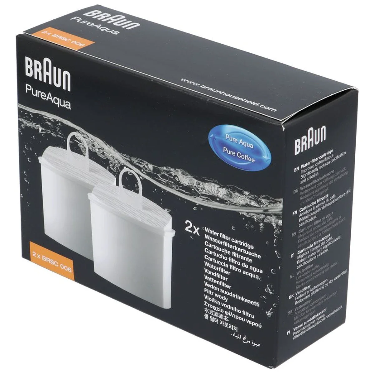 Vandfilter til DeLonghi set fra siden