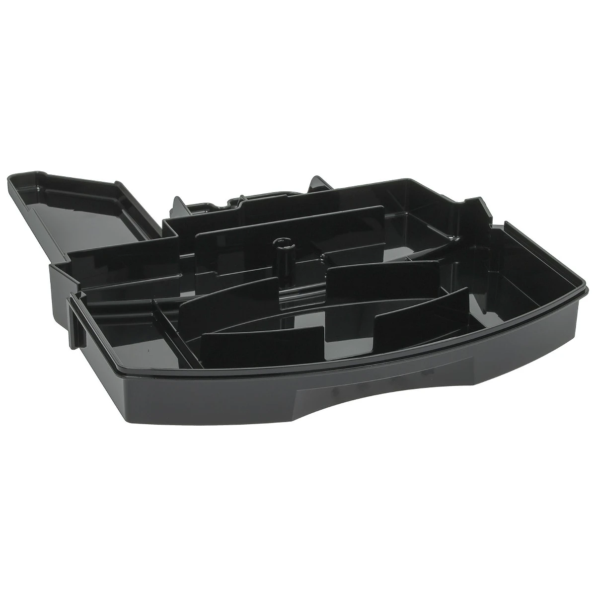 Drypbakke til DeLonghi – sort set forfra