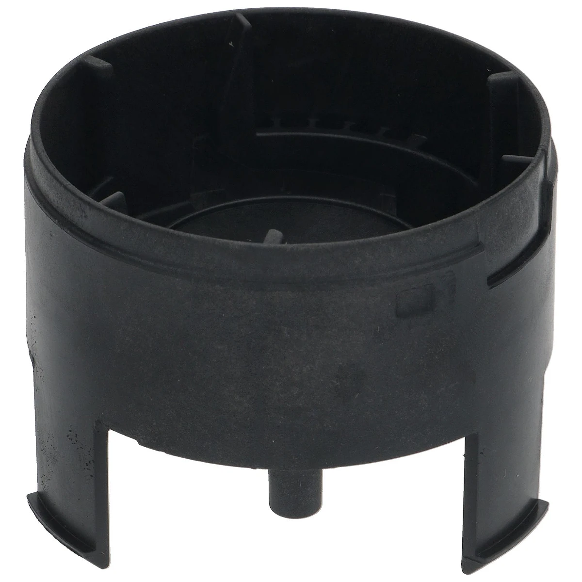 Sort cylindrisk rammeindsats til DeLonghi bryggeenhed
