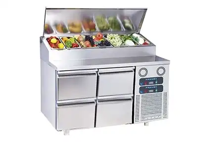 Sushikølebord med 2 styresystemer - 2 kompressor - 4 skuffer