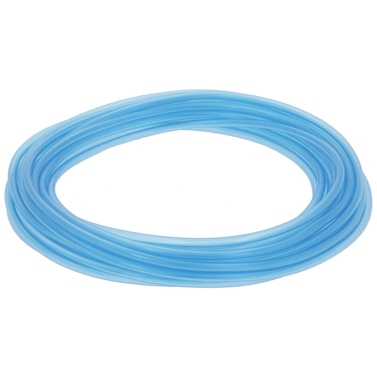 Blå PVC-slange ø4x6 mm oprullet i en ring på 10 meter