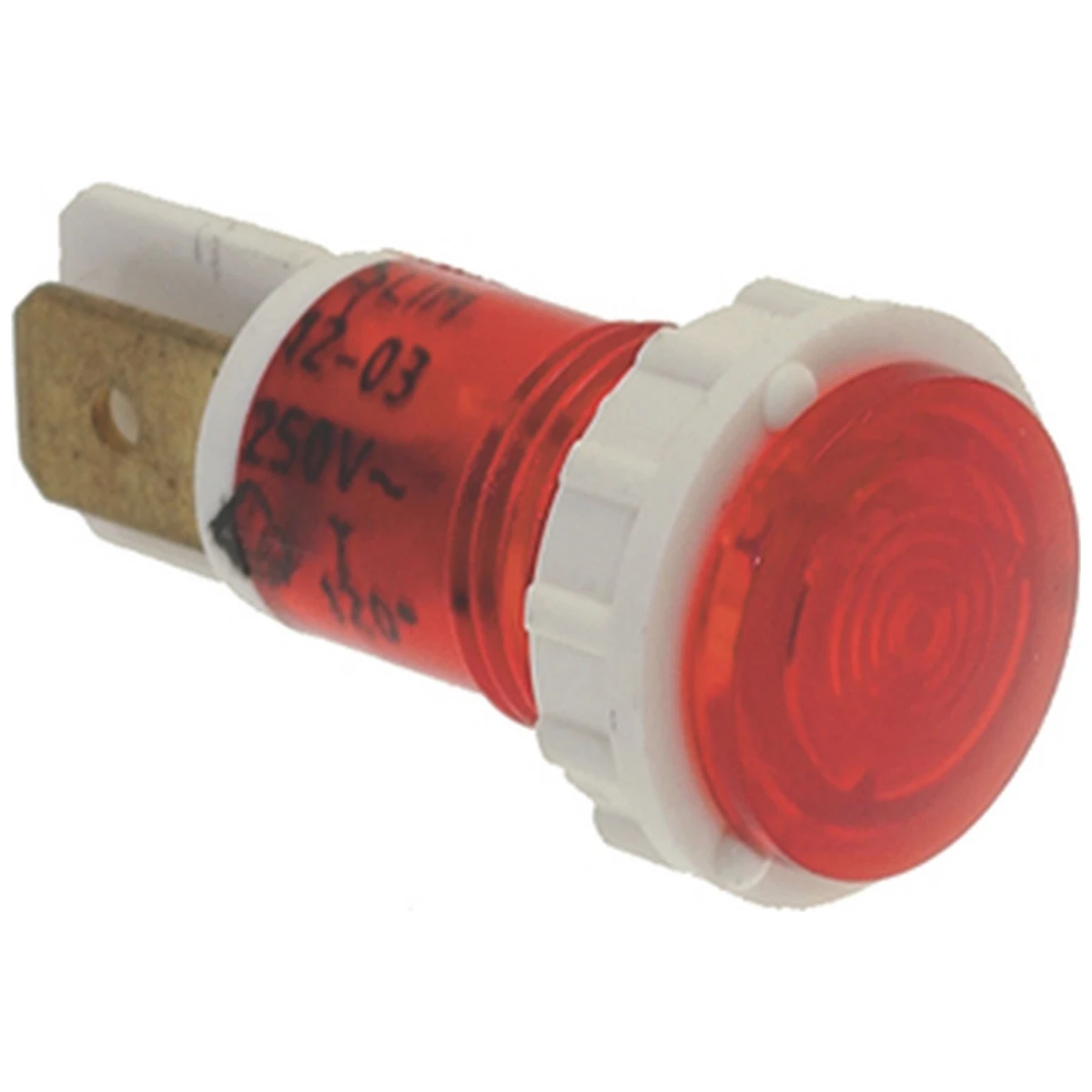 Rød kontrollampe 230 V til MODULAR med 14 mm linse