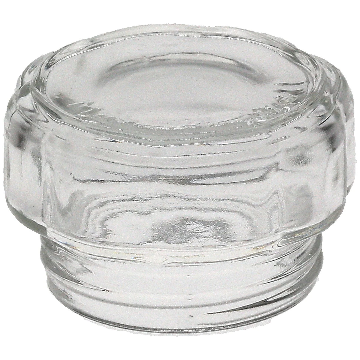 Klart ovnlampeglas ø 42 mm med gevind set skråt fra siden