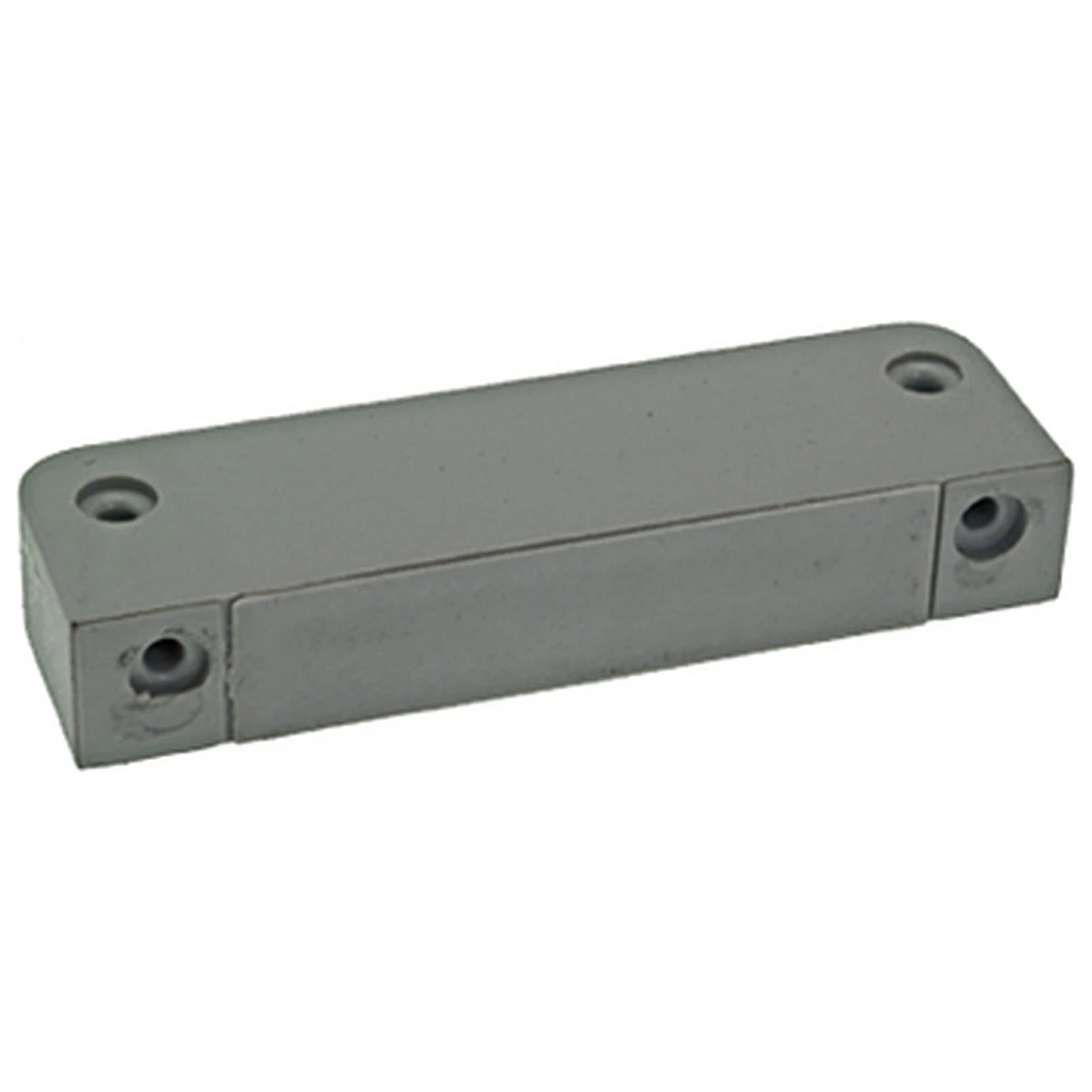 Grå rektangulær magnet 63 x 19 x 11 mm set skråt forfra