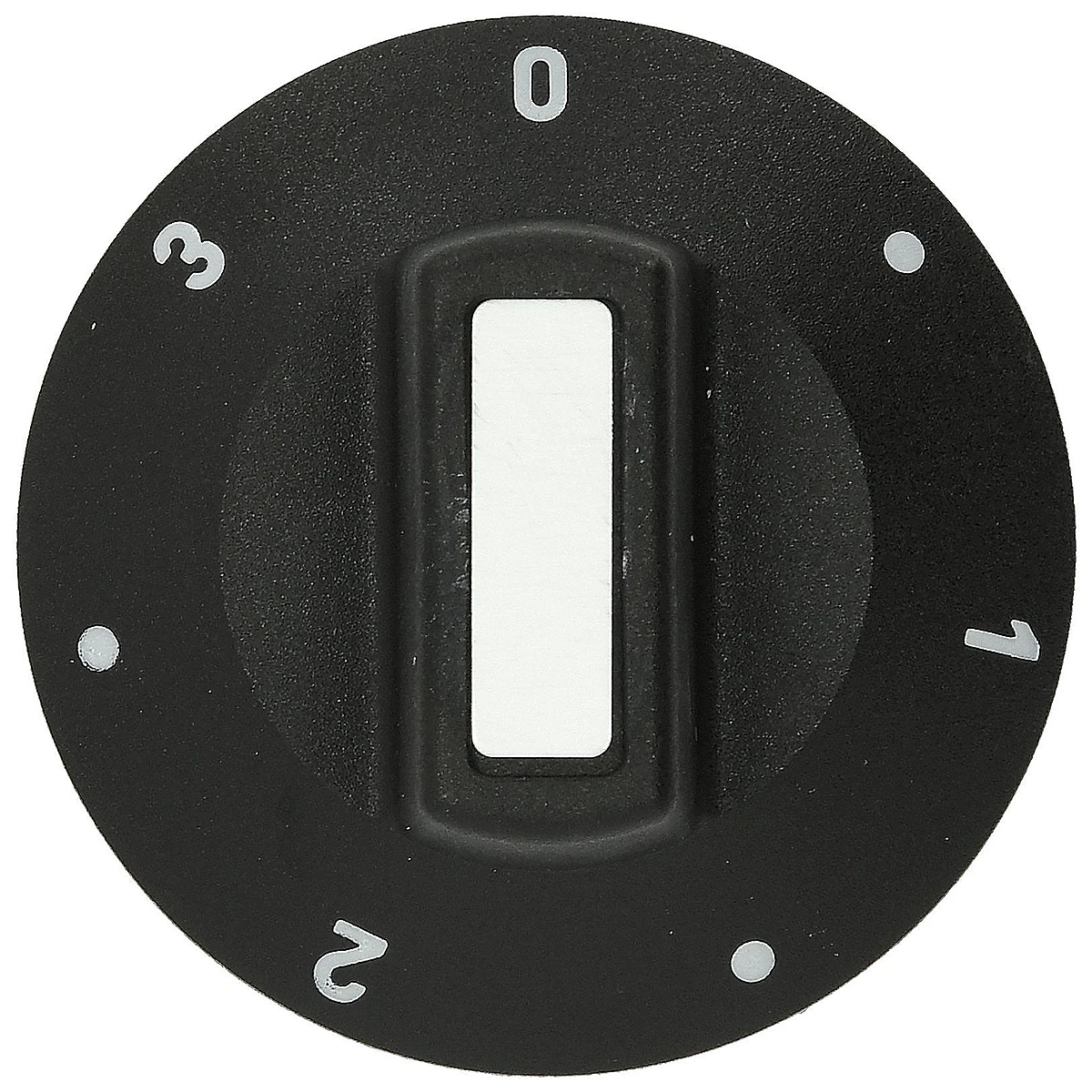 Sort vred ø 50 mm med 0-1-2-3 skala set forfra