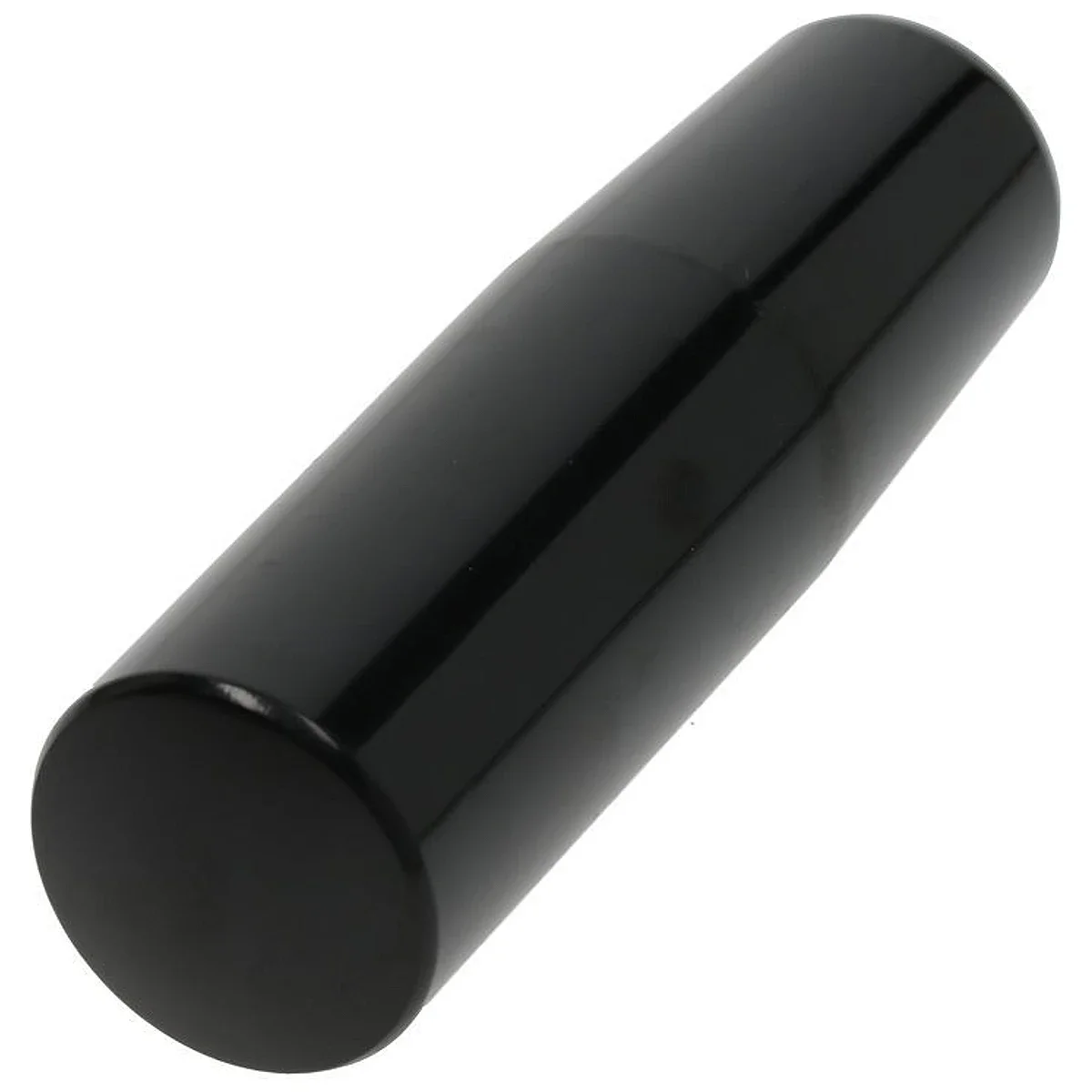 Sort dørhåndtag i bakelit ø 30 x 100 mm set skråt bagfra