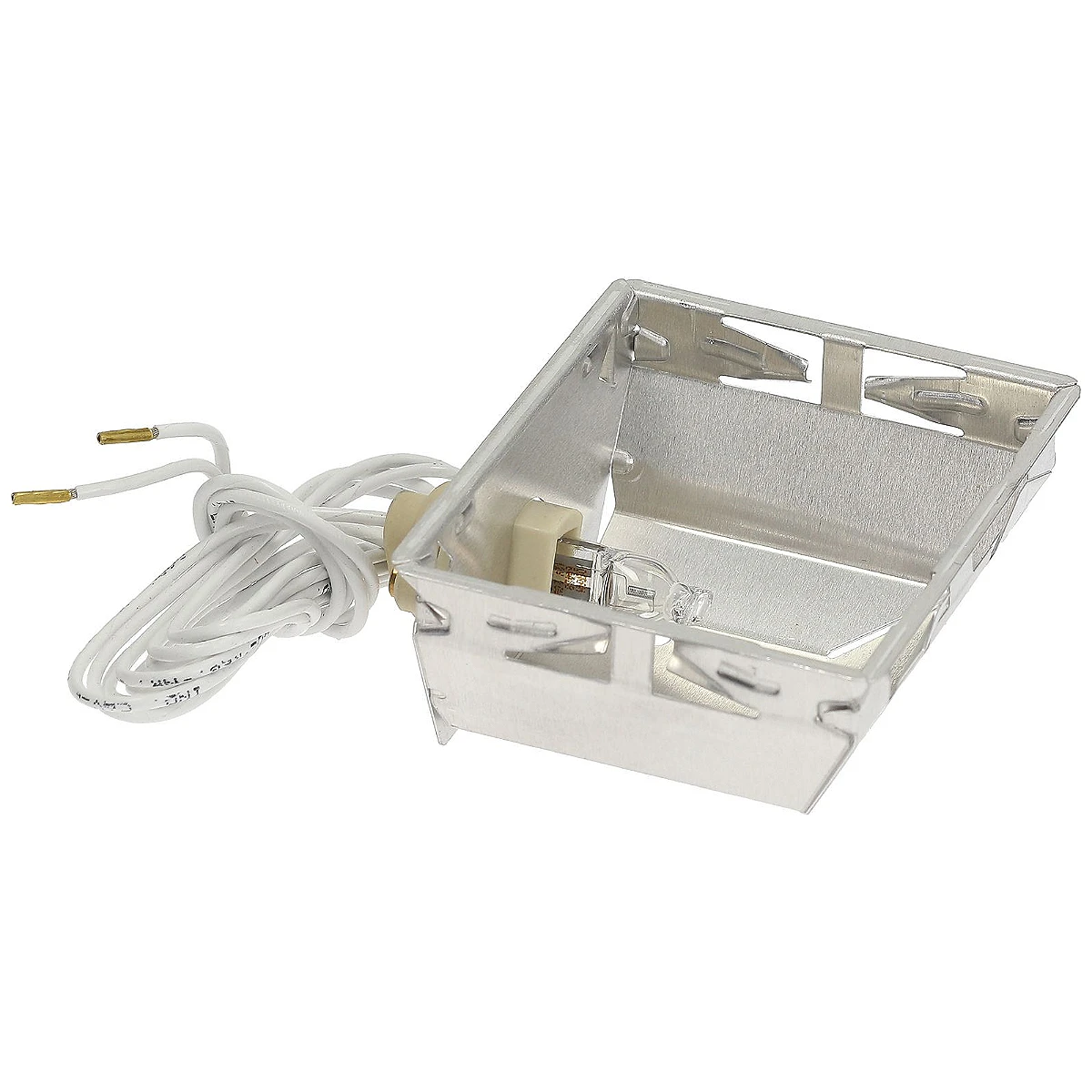 Ovnlampe komplet med G4-pære 20 W 12 V og ledning set forfra