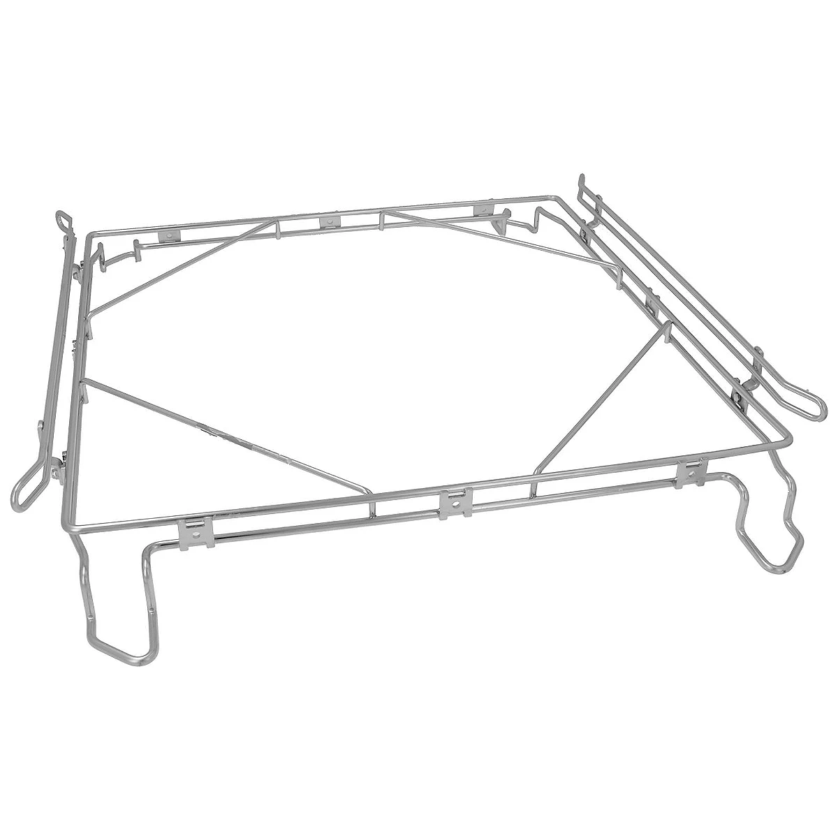 Tegning af trådstativ til opvaskebakker, 500 x 500 mm, set skråt