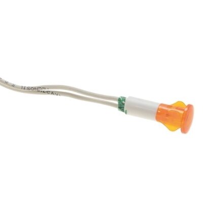 Kontrollampe orange 400V – hul ø 10 mm, ledning 200 mm