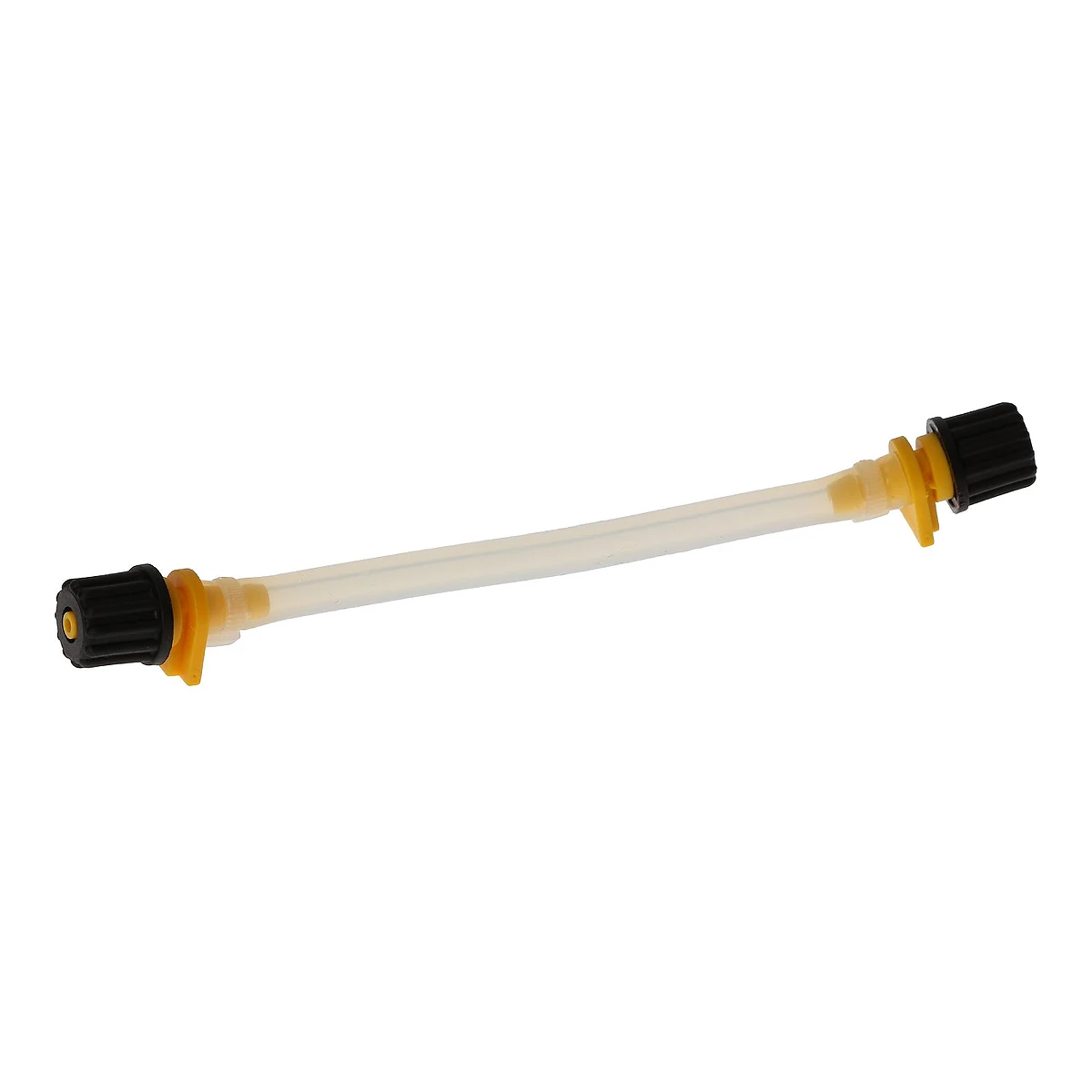 Pumpeslange Sekobril ø 3x8 mm gul 170 mm med sorte endestykker