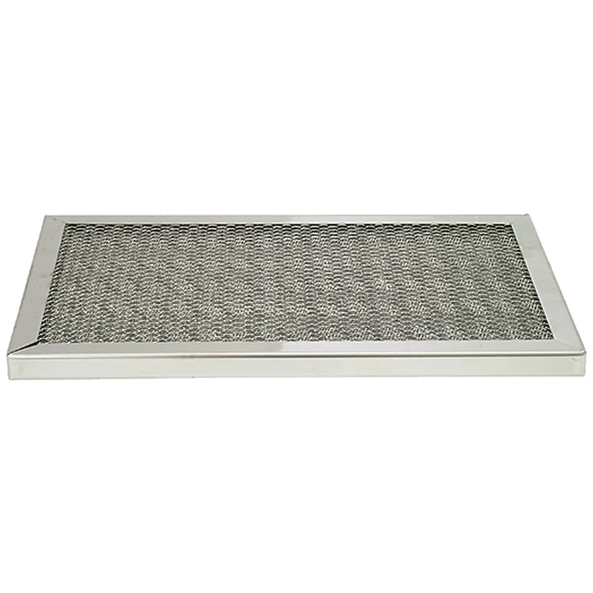 Fedtfilter 250 x 400 x 20 mm i rustfrit stål set skråt oppefra