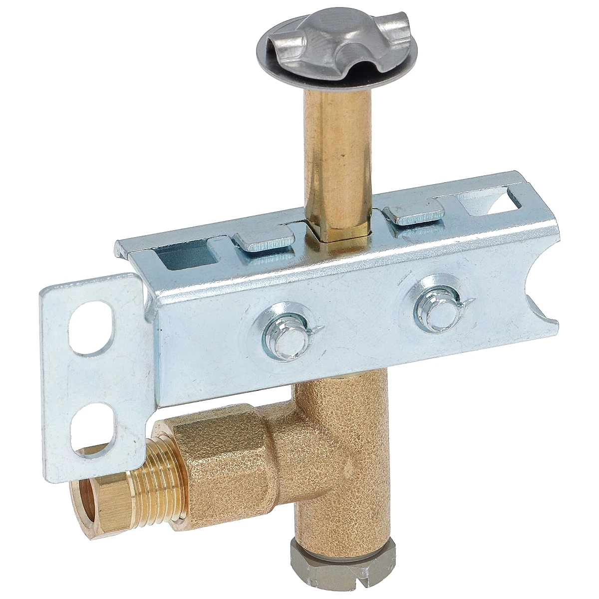SIT vågeblus med tre flammer og messingfitting set forfra