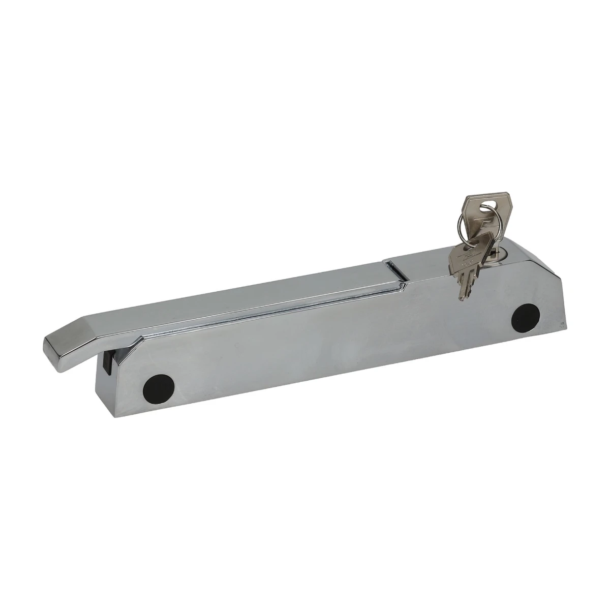 Kølerumshåndtag ERGO 6188 forkromet med lås, centerafstand 150 mm set forfra