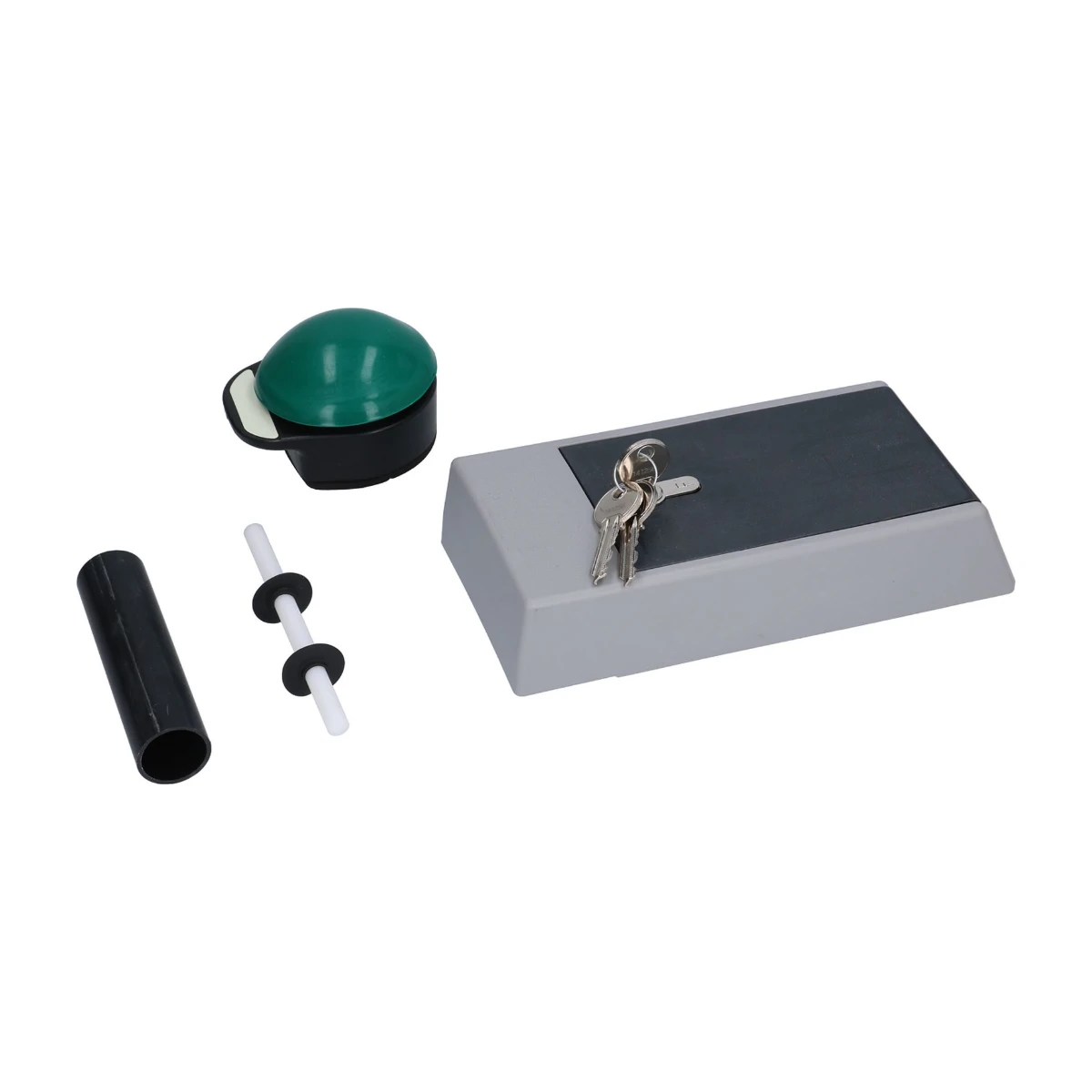 Kølerumshåndtag 921 med lås uden krog, 245 x 108 mm set forfra