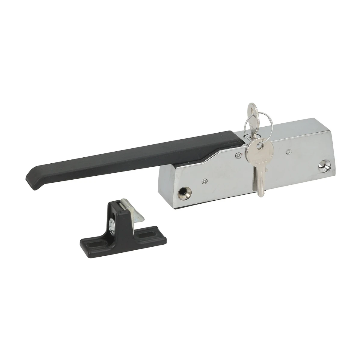 Kølerumshåndtag 5240/3CL med lås, centerafstand 104 mm set forfra