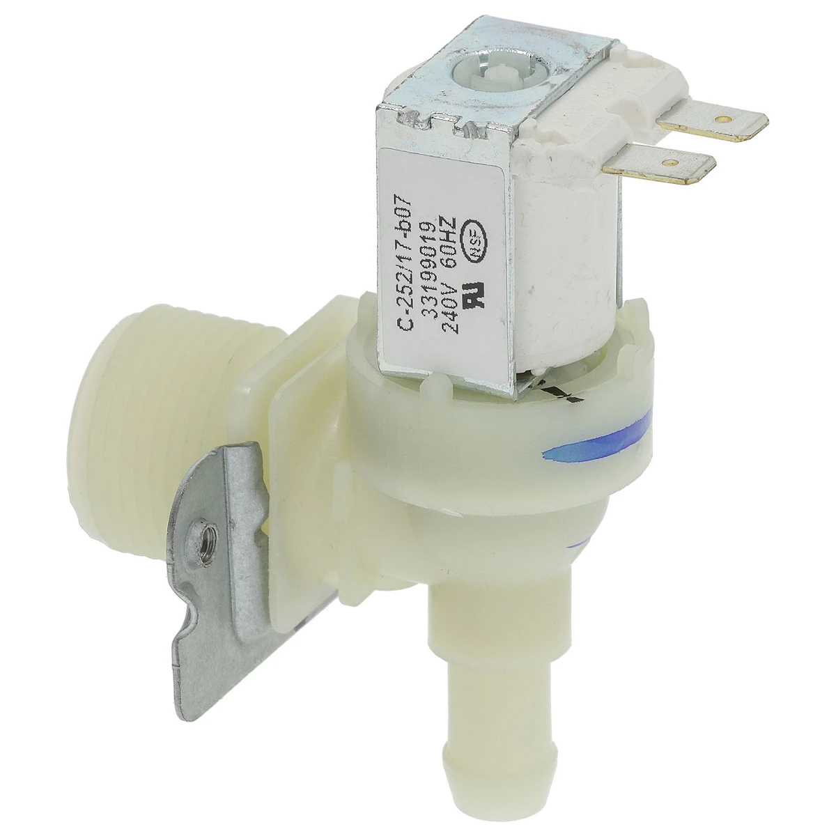 Magnetventil ELBI type 319 med hvid spole set forfra