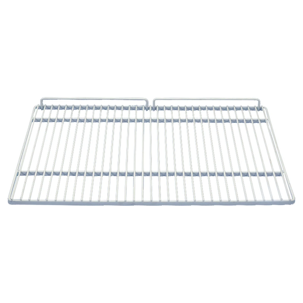 Plastbelagt hylderist 526 x 418 mm til køleskab, set skråt oppefra