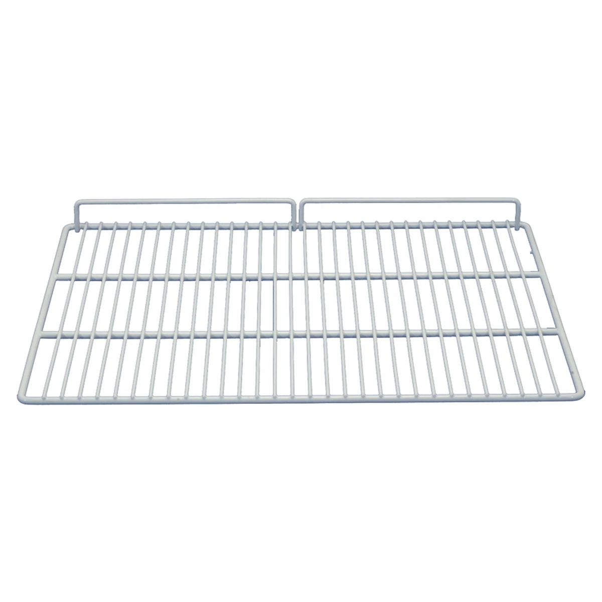 Plastbelagt hylderist 532 x 390 mm til køleskab, set skråt oppefra