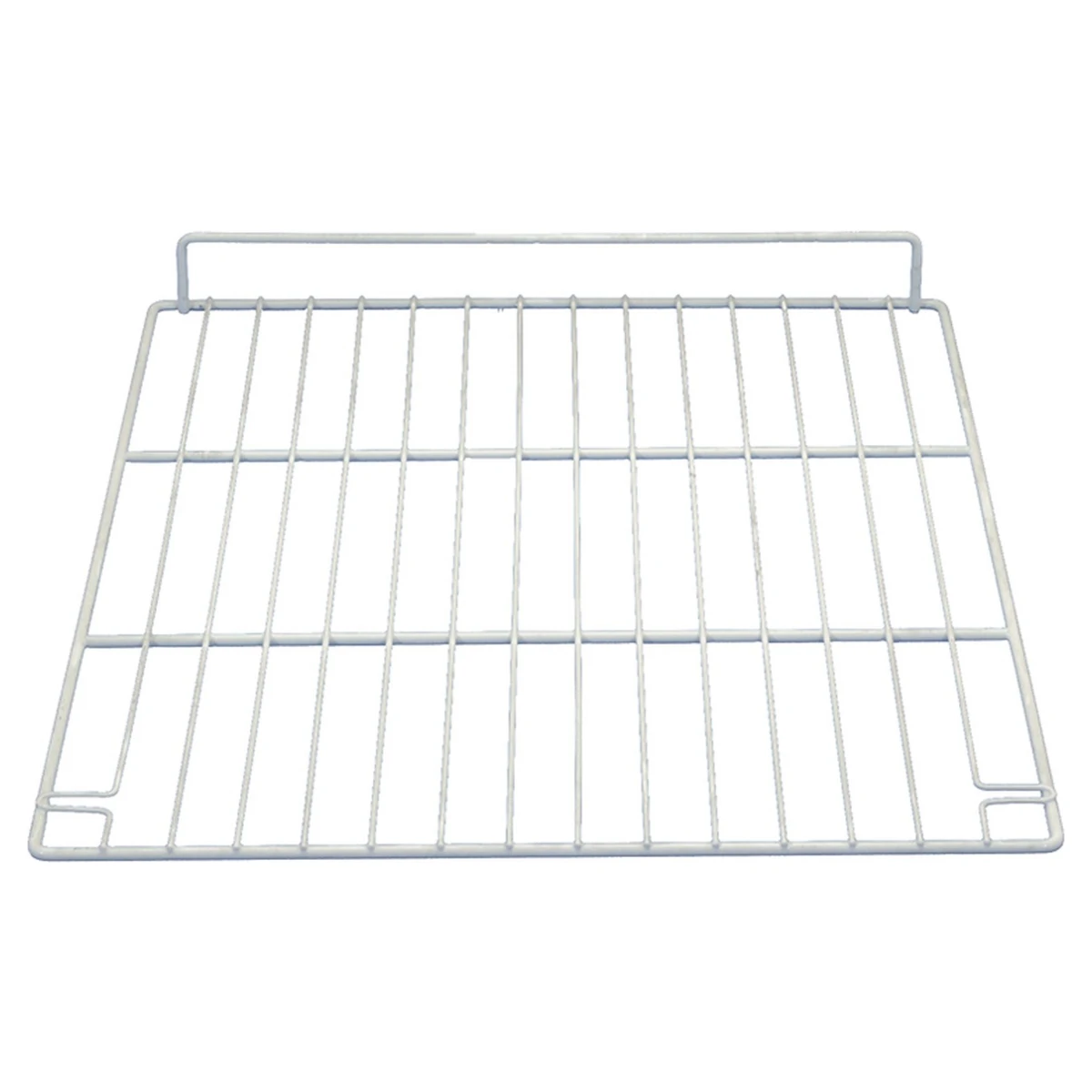 Plastbelagt hylderist 650 x 532 mm til køleskab, set skråt oppefra