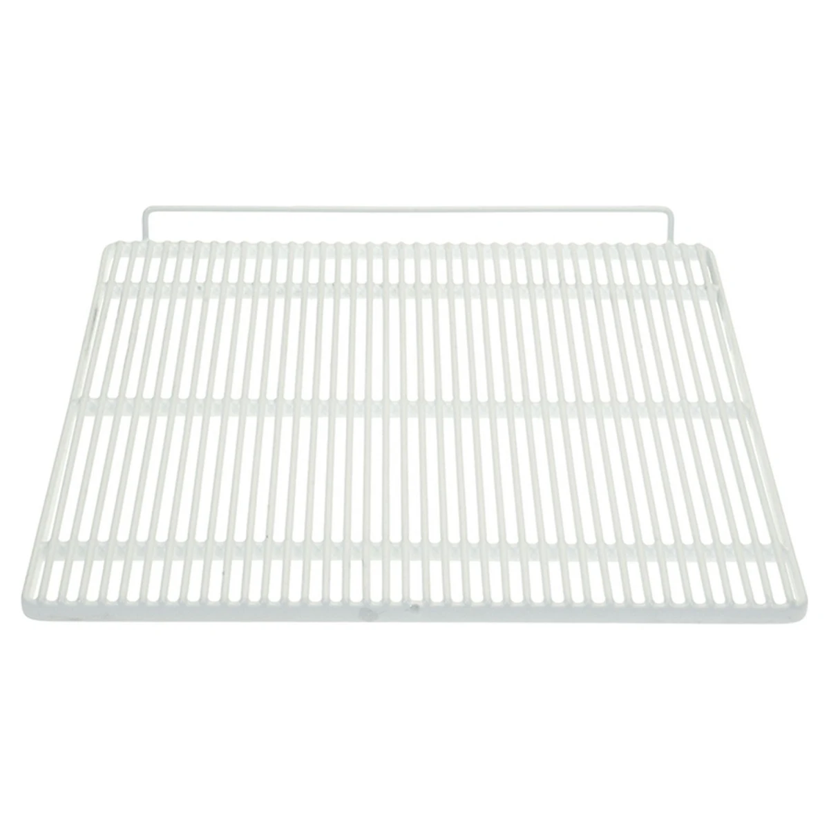 Plastbelagt hylderist 440 x 390 mm til køleskab, set skråt oppefra