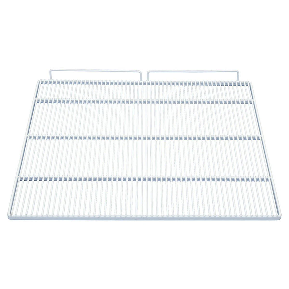 Plastbelagt hylderist 550 x 526 mm til køleskab, set skråt oppefra