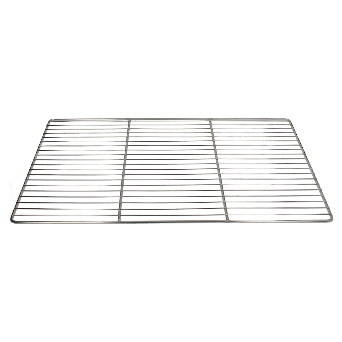 Rustfri hylderist 325 x 530 mm til køleskab, set skråt oppefra