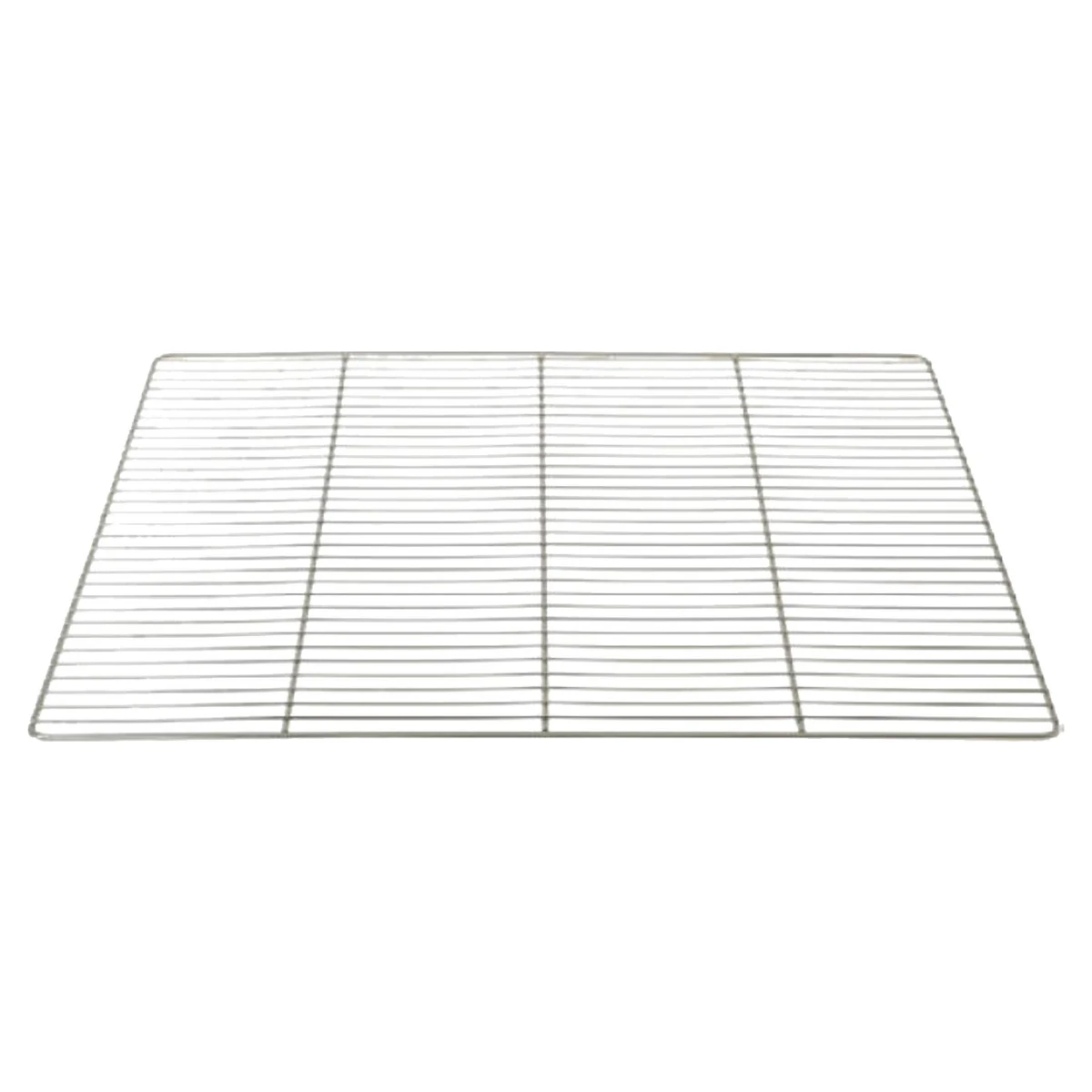 Rustfri hylderist 800 x 600 mm til køleskab, set skråt oppefra