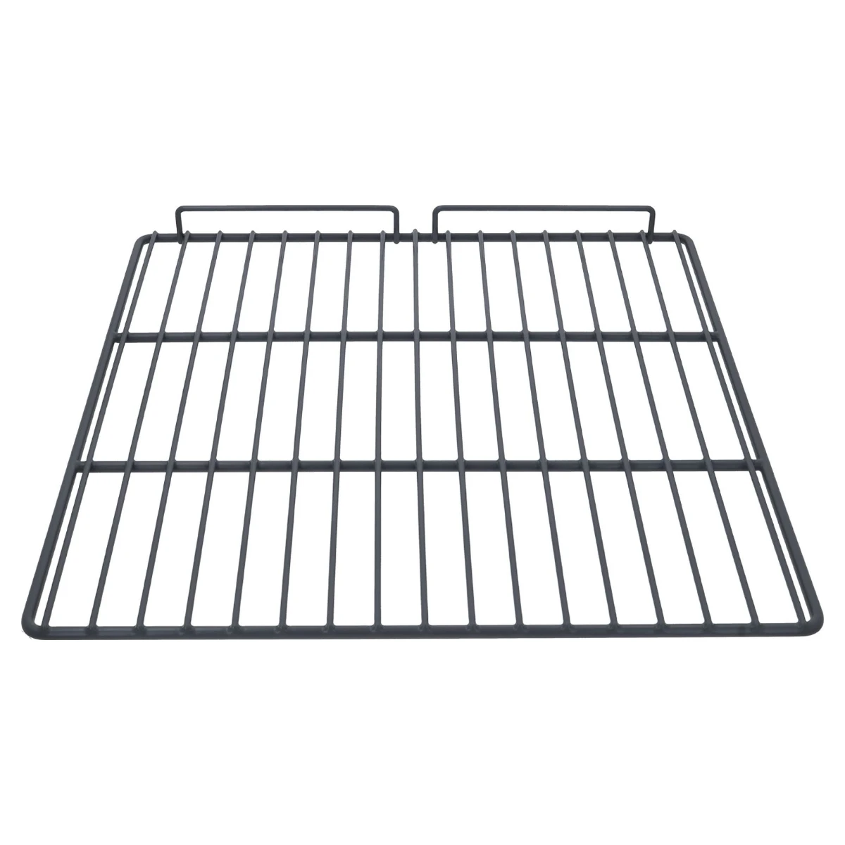 Plastbelagt hylderist 550 x 530 mm til køleskab, set skråt oppefra