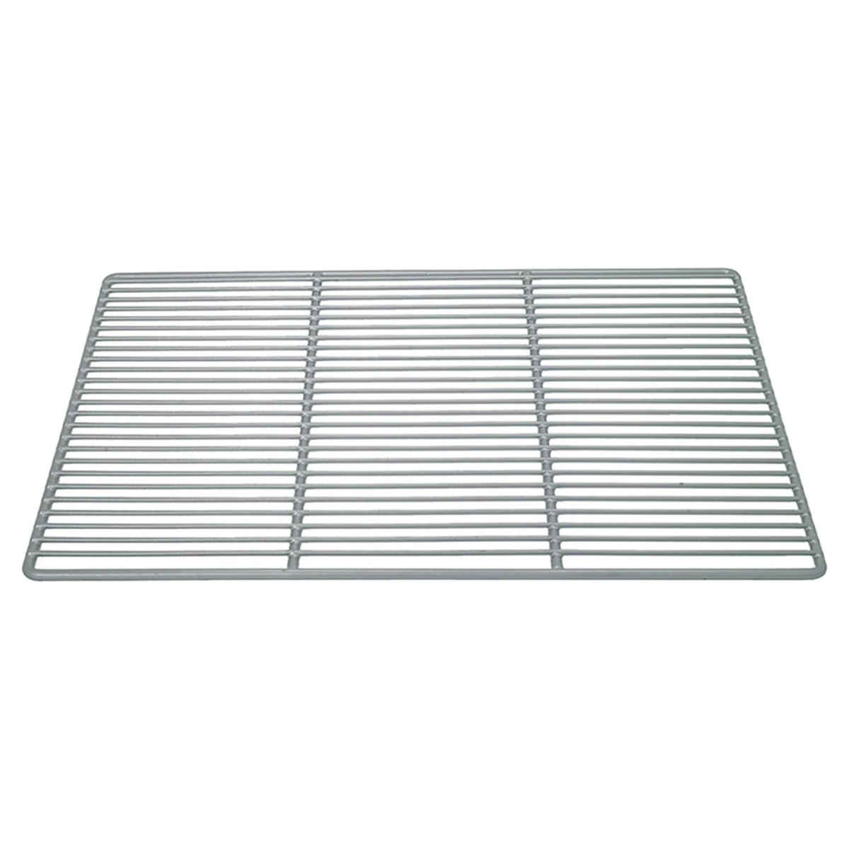 Plastbelagt hylderist i hvid 530 x 600 mm til køleskab, set skråt oppefra