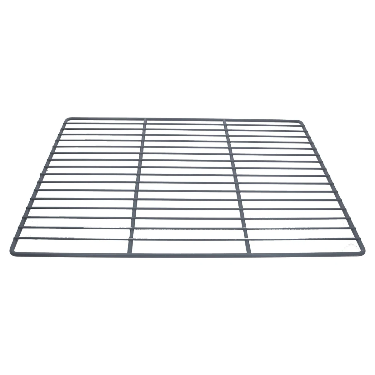 Plastbelagt hylderist 690 x 530 mm til køleskab, set skråt oppefra