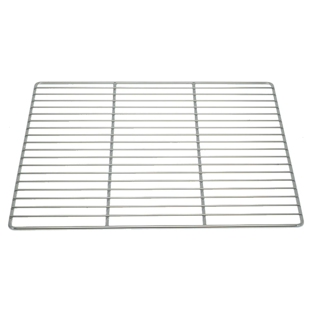 Forkromet hylderist 490 x 485 mm til køleskab, set skråt oppefra