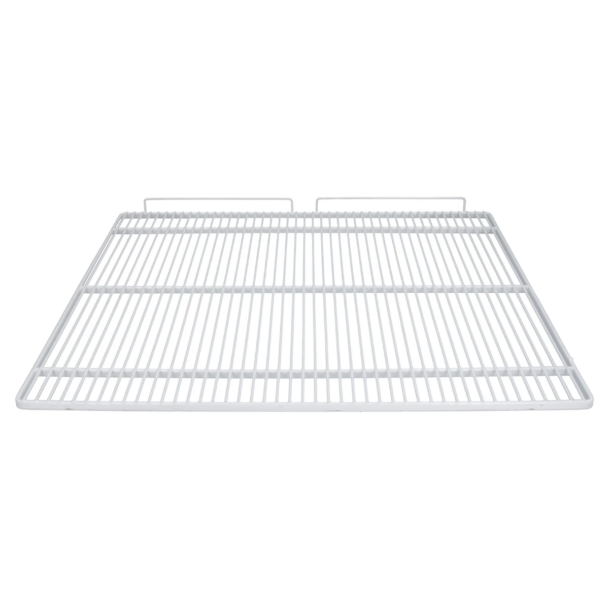 Plastbelagt hylderist 595 x 525 mm til køleskab, set skråt oppefra