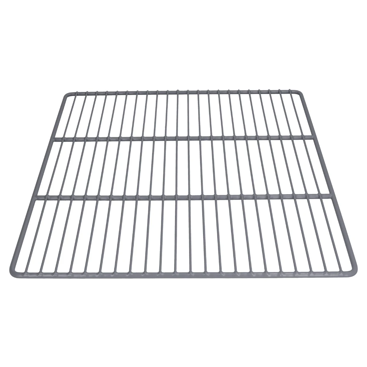 Plastbelagt hylderist 550 x 530 mm til køleskab, set skråt oppefra