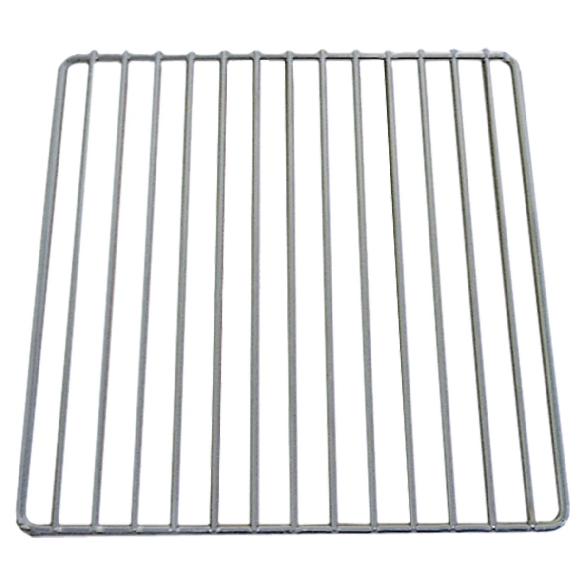 Rustfri hylderist 325 x 354 mm til køleskab, set skråt oppefra