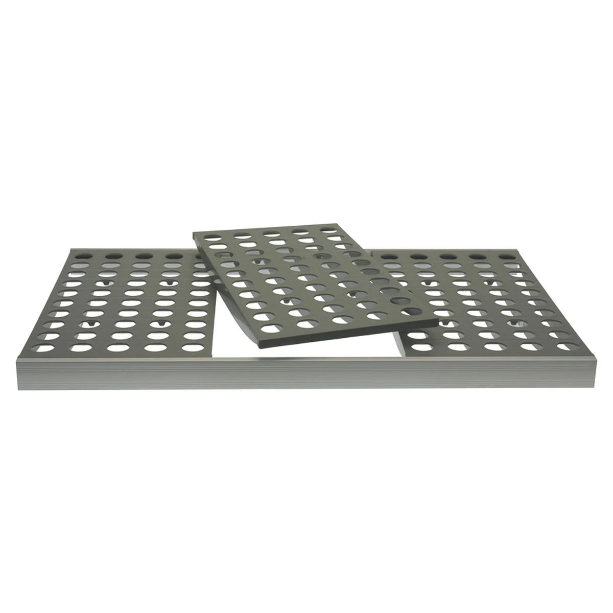Fermod plastbelagt hylde 780 x 560 mm til køleskab, set skråt oppefra
