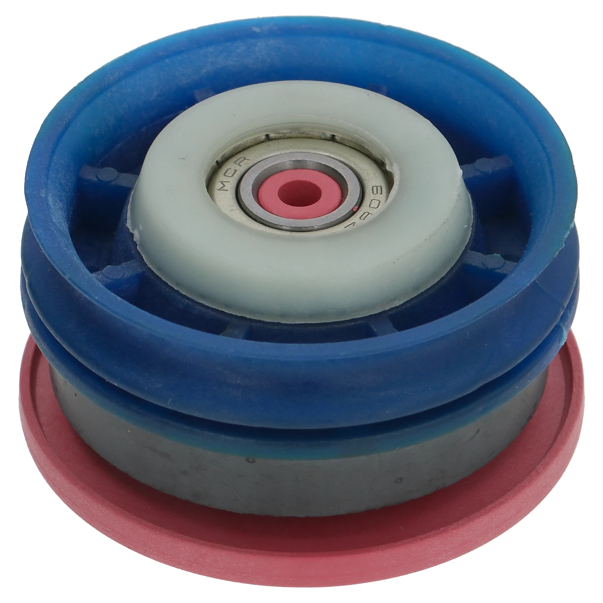 Magnetisk remskive ø 54 mm med blå holder og rødt nav
