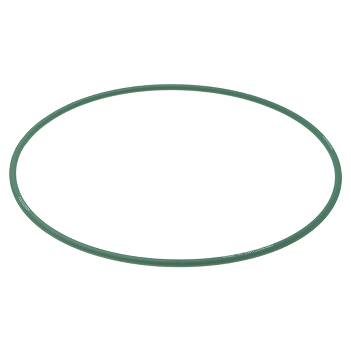 Grøn polyuretan rundrem 435 mm i hel ring, set forfra