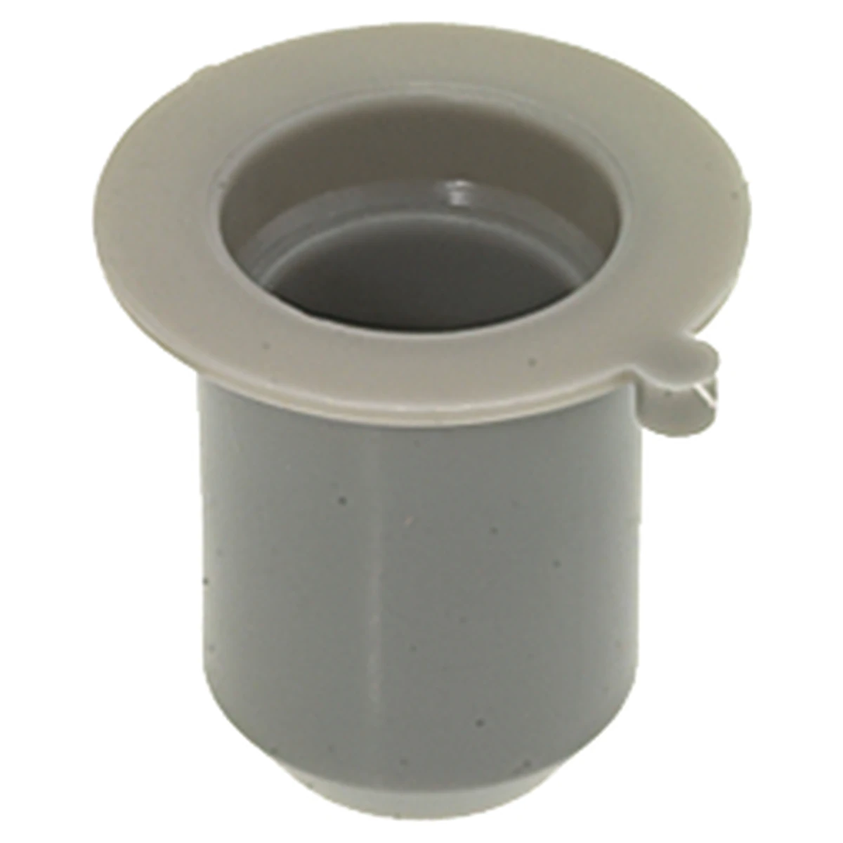 Grå plastbøsning ø 24,5 mm med flange til snegl foran i Bras Quark