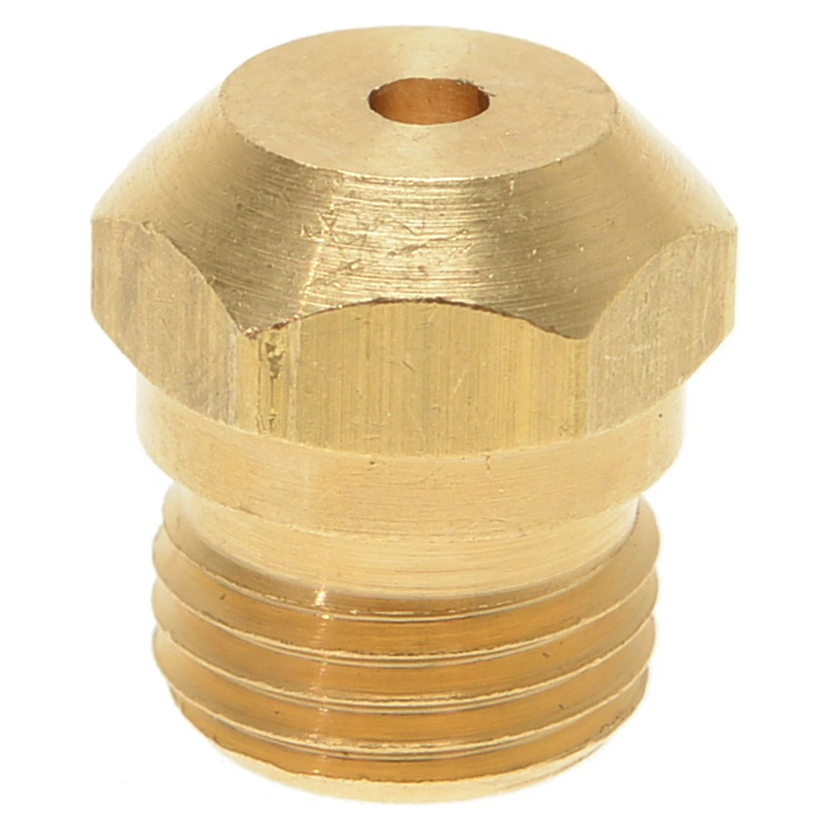 Messing gasdyse M10x1 med boring ø 2,25 mm til Zanussi gasblus set forfra