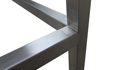 Rustfri arbejdsbord med dobbelt vask 