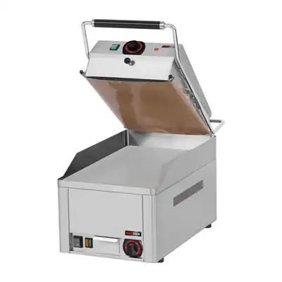 Manuel steak grill REDFOX KD 33 E med holdbar krom bundplade og kontaktplade