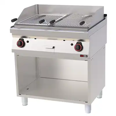 Lavastensgrill med 2 zoner